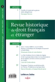 Revue historique du droit français et étranger.
